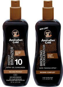 Australian Gold Spray Bronzer SPF10 + Tanning Accelerator Spray 1