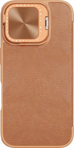 ML Etui Nillkin Qin Prop Leather iPhone 16 (brązowy) 1