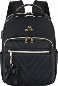 ML Damski plecak podróżny z kosmetyczką 10.5'' Matein 1342 Czarny 2