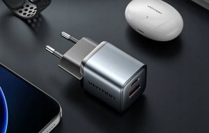 Ładowarka Vention GaN USB-C + USB-A 30W (FEWH0-EU) czarna 10