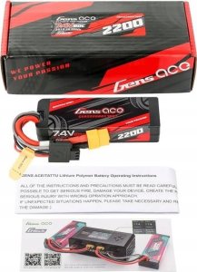 Gens Ace ML Akumulator Lipo G-Tech 2200mAh 7.4V 2S1P 60C GRP-76 Hardcase z wtyczką XT60 5
