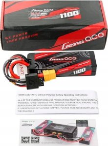ML Akumulator Lipo Gens ace G-Tech 1100mAh 11.1V 3S1P 60C GRP-76 Hardcase z wtyczką XT60 5
