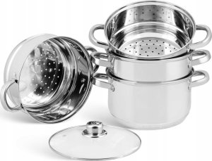 GARNEK do Gotowania Na PARZE Parę Parowar 5el 5L 24cm INDUKCJA Gaz 9245 1
