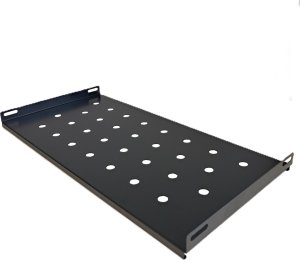 Półka RACK 19'' 1U 250mm, Netrack, czarna 2