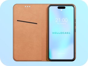 Etui z Klapką do Apple iPhone 16 Pro Max (Skórzane, Zamykane, Bordowe) 3