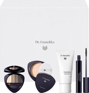 Dr. Hauschka Every Day Beauty zestaw paleta cieni do powiek i brwi 5.3g + podkład do twarzy 30ml + transparentny puder sypki 12g + tusz do rzęs 6ml 1