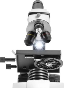 Mikroskop optyczny szkolny LED z regulowanym zaciskiem powiększenie 40-400x Mikroskop optyczny szkolny LED z regulowanym zaciskiem powiększenie 40-400x 5