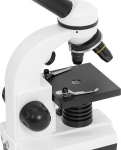 Mikroskop optyczny szkolny LED na baterie lub zasilacz powiększenie 40-400x Mikroskop optyczny szkolny LED na baterie lub zasilacz powiększenie 40-400x 3