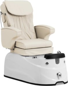 Fotel podologiczny do pedicure z funkcją masażu brodzikiem - kremowy Fotel podologiczny do pedicure z funkcją masażu brodzikiem - kremowy 2