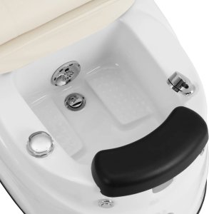 Fotel podologiczny do pedicure z funkcją masażu brodzikiem - kremowy Fotel podologiczny do pedicure z funkcją masażu brodzikiem - kremowy 4
