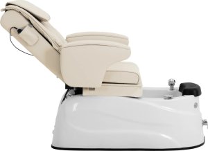 Fotel podologiczny do pedicure z funkcją masażu brodzikiem - kremowy Fotel podologiczny do pedicure z funkcją masażu brodzikiem - kremowy 6
