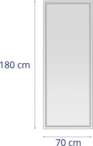 Konsola konsoleta fryzjerska lustro z oświetleniem LED prostokątne 180 x 70 cm - srebrne Konsola konsoleta fryzjerska lustro z oświetleniem LED prostokątne 180 x 70 cm - srebrne 5