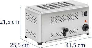Toster opiekacz kanapkowy do chleba na 6 grzanek 2500 W Toster opiekacz kanapkowy do chleba na 6 grzanek 2500 W 6