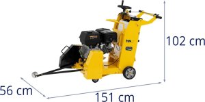 Przecinarka piła jezdna do betonu spalinowa z tarczą śr. 500 mm 13 KM Przecinarka piła jezdna do betonu spalinowa z tarczą śr. 500 mm 13 KM 8