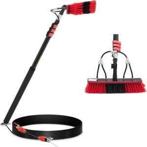 Szczotka teleskopowa z przyłączem wody do mycia okien paneli szer. 35 cm 125-360 cm Szczotka teleskopowa z przyłączem wody do mycia okien paneli szer. 35 cm 125-360 cm 1