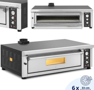 Piec do pizzy elektryczny z szamotem na 6 pizz śr. 33 cm 400 V 6600 W Piec do pizzy elektryczny z szamotem na 6 pizz śr. 33 cm 400 V 6600 W 1