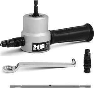 Przystawka adapter do cięcia blachy nożyce do wiertarki do 2 mm Przystawka adapter do cięcia blachy nożyce do wiertarki do 2 mm 1