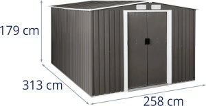 Domek składzik narzędziowy ogrodowy 313 x 179 x 258 cm Domek składzik narzędziowy ogrodowy 313 x 179 x 258 cm 6