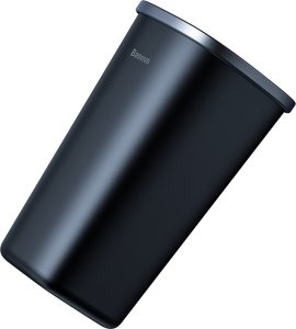 Mini kosz na śmieci do biura lub samochodu montowany w uchwycie na kubek - czarny Mini kosz na śmieci do biura lub samochodu montowany w uchwycie na kubek - czarny 2