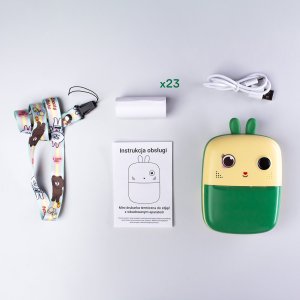 Mini drukarka termiczna z aparatem fotograficznym i kamerą HURC10Z - zielona Mini drukarka termiczna z aparatem fotograficznym i kamerą HURC10Z - zielona 5