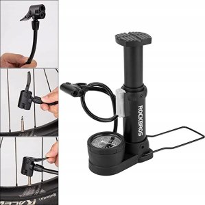 Pompka rowerowa uniwersalna nożna podłogowa z manometrem - czarna Pompka rowerowa uniwersalna nożna podłogowa z manometrem - czarna 13