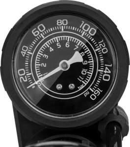 Pompka rowerowa uniwersalna nożna podłogowa z manometrem - czarna Pompka rowerowa uniwersalna nożna podłogowa z manometrem - czarna 18