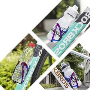 Uchwyt rowerowy na bidon butelkę - niebiesko-fioletowy Uchwyt rowerowy na bidon butelkę - niebiesko-fioletowy 2