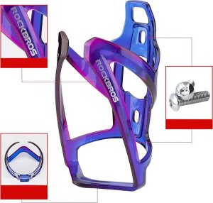 Uchwyt rowerowy na bidon butelkę - niebiesko-fioletowy Uchwyt rowerowy na bidon butelkę - niebiesko-fioletowy 6