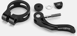 Obejma rowerowa zacisk do sztycy 27.2 i 28.6 mm pod siodełko z szybkozamykaczem - czarna Obejma rowerowa zacisk do sztycy 27.2 i 28.6 mm pod siodełko z szybkozamykaczem - czarna 4