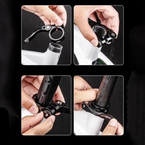 Obejma rowerowa zacisk do sztycy 27.2 i 28.6 mm pod siodełko z szybkozamykaczem - czarna Obejma rowerowa zacisk do sztycy 27.2 i 28.6 mm pod siodełko z szybkozamykaczem - czarna 6