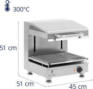 Royal Catering Opiekacz salamanader do zapiekanek pity z regulacją wysokości 45 cm 230 V 2800 W Opiekacz salamanader do zapiekanek pity z regulacją wysokości 45 cm 230 V 2800 W 7