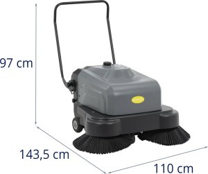 Zamiatarka akumulatorowa 2 szczotki 46 cm 4000 m2/h Zamiatarka akumulatorowa 2 szczotki 46 cm 4000 m2/h 7