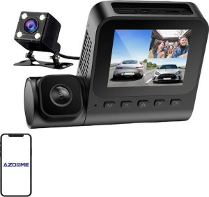 Kamera przednia 1080p, wewnętrzna 1080p i tylna VGA Azdome V600-3CH, G-sensor 1