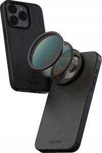 Etui z magnetyczną ramką na filtry Telesin do iPhone 15 Pro 2