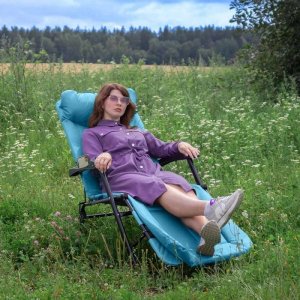 Leżak składany (jasnoniebieski) do 200kg 2