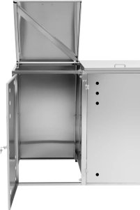 Osłona obudowa kosza kubła na śmieci z wentylacją 2 x 240 l 5