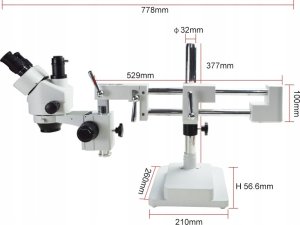 Mikroskop dla Elektronika Stereoskopowy Optyczny Kamera 48MP Obiektyw 0,5X 7