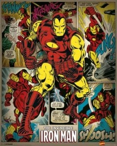 decofun Marvel Comics - Iron Man Retro - plakat 40x50 cm 1