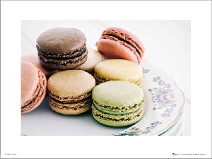 Kuchenprofi Makaroniki Macaroon Vintage Plate - plakat premium 50x40 cm 1