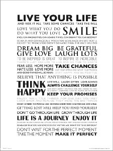 Pushkin Press Live Your Life - plakat premium 40x50 cm 1