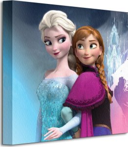 Mattel Frozen Anna and Elsa - Obraz na płótnie 30x30 cm 1