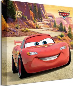 GF Cars Lightning Mcqueen Route 66 - obraz na płótnie 40x40 cm 1