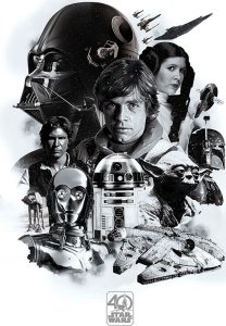 Gwiezdne Wojny Star Wars 40th Anniversary - plakat filmowy 61x91,5 cm 1
