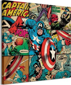 galeria plakatu Marvel comics (Kapitan Ameryka) - Obraz na płótnie 85x85 cm 1