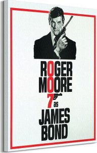 Feeby James Bond (Roger Moore) - Obraz na płótnie 60x80 cm 1