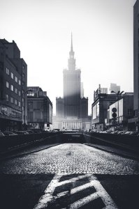 Art-Pol Warszawa W kierunku Pałacu Kultury - plakat premium 29,7x42 cm 1