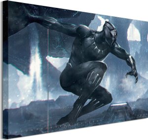 Film Marvel Czarna Pantera Black Panther To Action - obraz na płótnie 80x60 cm 1