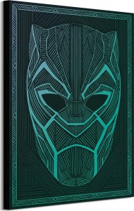 Film Marvel Czarna Pantera Black Panther Tribal Mask - obraz na płótnie 60x80 cm 1