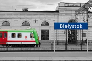Slowmoose Stacja Białystok - plakat 50x40 cm 1