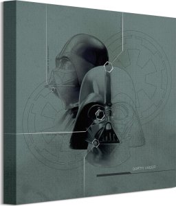 GF Star Wars Darth Vader Diagram - obraz na płótnie 40x40 cm 1